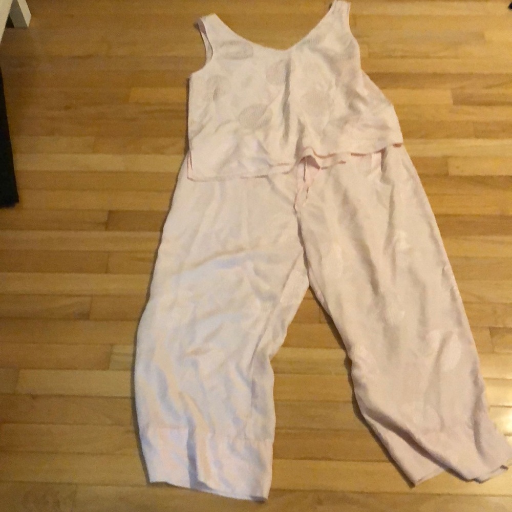 Pink silk pajama set- soma size 3